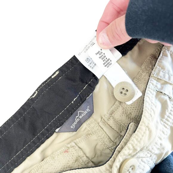 Eddie Bauer Tan Zip Off Hiking Pants Sz L - Picture 4 of 6